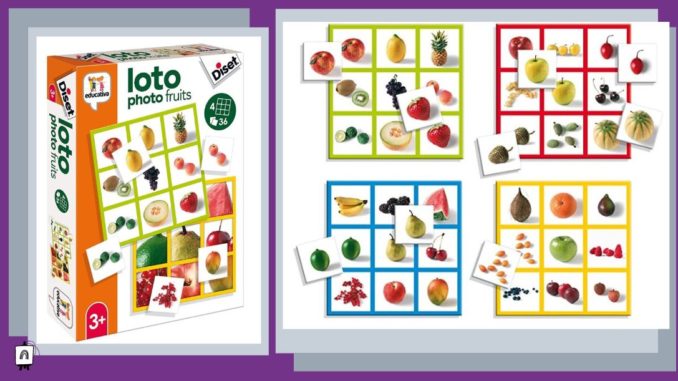juego de bingo con imagenes de frutas