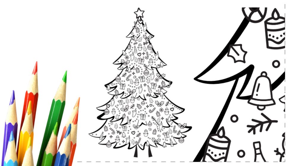 Motear estudiar Verde Un árbol de Navidad gigante para colorear: ¡Imprime aquí! | Reab